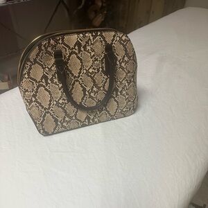 Snakeskin Patterned Handbag